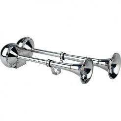 Wolo Manufacturing Wolo® Two Trumpet Stainless Steel Marine Horn 24-Volt - 125-24