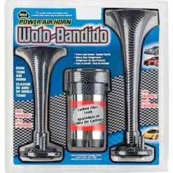 Wolo Manufacturing Wolo® Two Trumpets Air Horn Carbon Fiber Finish With Direct Drive242-Volt Compressor - 404-24