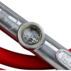 Milton Dual Head Straight Chuck Inflator Gauge, 10 to 160 PSI, 5' Hose - 501 -Globalindustrial Car Shop 501 readingwndw closeup