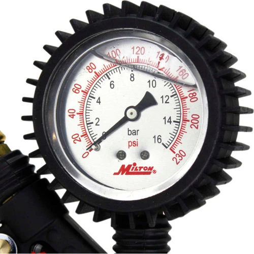 Milton® Pro Analog Pistol Grip Inflator Gauge W/ Kwik Grip Safety Chuck, 230 PSI, 36" Hose 5 Milton® Pro Analog Pistol Grip Inflator Gauge W/ Kwik Grip Safety Chuck, 230 PSI, 36" Hose - Image 5