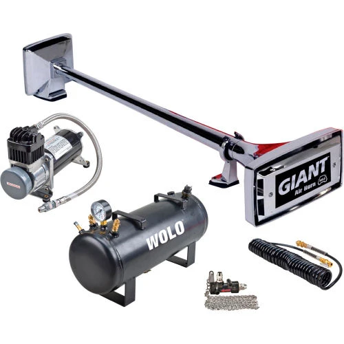 Wolo Manufacturing Wolo® Giant Roof Mount Air Horn Low Tone Lanyard Operated With On-Board Air System - 821-858 1 Wolo Manufacturing Wolo® Giant Roof Mount Air Horn Low Tone Lanyard Operated With On-Board Air System - 821-858