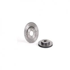 Premium UV Coated Front Xtra Cross Drilled Brake Rotor, Brembo 09.5509.1X