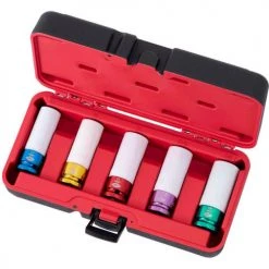 American Forge & Foundry Mag Wheel Socket Set, 1/2" Drive, 5Pc