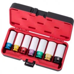 American Forge & Foundry Mag Wheel Socket Set, 1/2" Drive, 7Pc