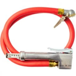 Milton Bayonet Inflator Gauge and 3' Hose Whip, 10 to 120 PSI, 3' Hose - 523
