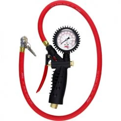 Milton® Pro Analog Pistol Grip Inflator Gauge & Ball Chuck W/ Clip, 230 PSI, 36" Hose -Globalindustrial Car Shop UOS 573A