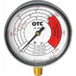 OTC Gauge Pressure And Tonnage 4 Scales, 0-10,000 PSI, 0-55 Ton, 0-75 Ton, And 0-100 Ton
