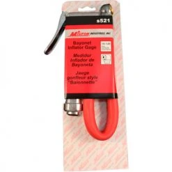 Milton Single Head Chuck Bayonet Inflator Gauge, 10 to 120 PSI, 12" Hose - S-521 6 Milton Single Head Chuck Bayonet Inflator Gauge, 10 to 120 PSI, 12" Hose - S-521 -Globalindustrial Car Shop s 521 pckgfront