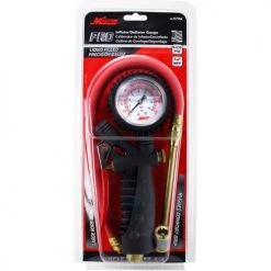 Milton® Pro Analog Pistol Grip Inflator Gauge W/ Large Bore Dual Chuck, 230 PSI, 15" Hose -Globalindustrial Car Shop s 578A pkgfront