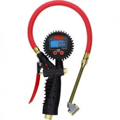 Milton Pro Digital Pistol Grip Inflator Gauge W/ Large Bore Dual Chuck, 255 PSI, 36" Hose - S-578D